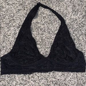 Victoria’s Secret Black Lace Halter Bralette